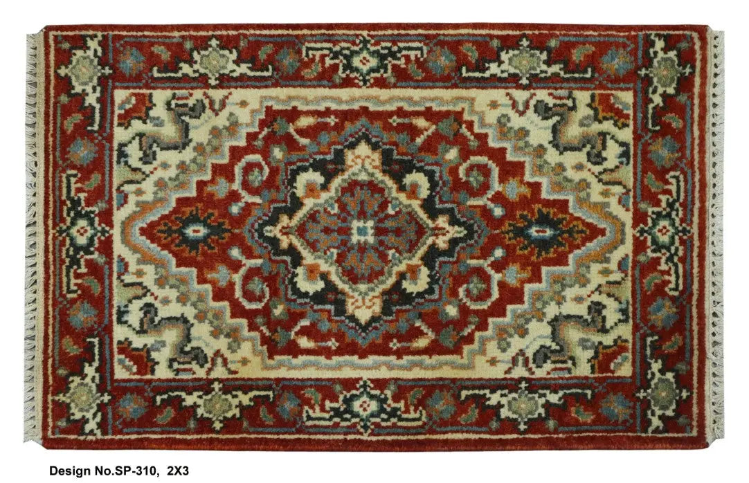 Hand knotted Indian Modern Rug 2'0" x 3'0" ABC Rugs Kilims